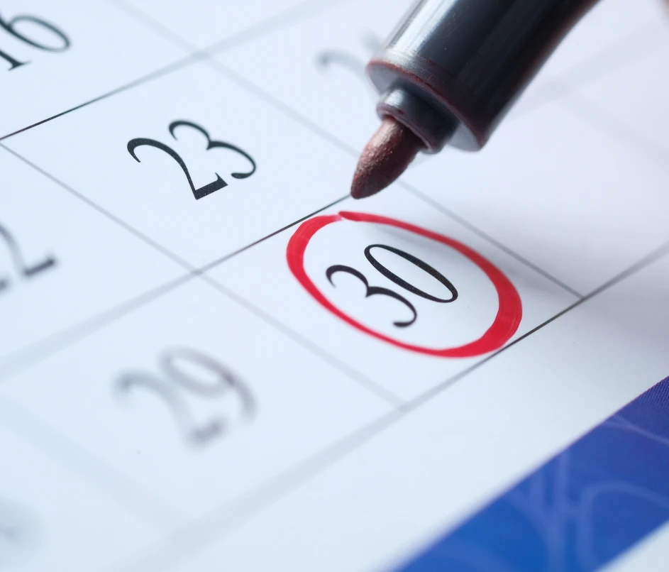 Important academic dates and university calendar