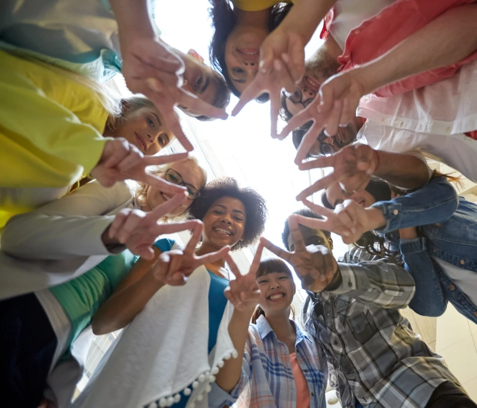 Student ambassadors connecting with learners